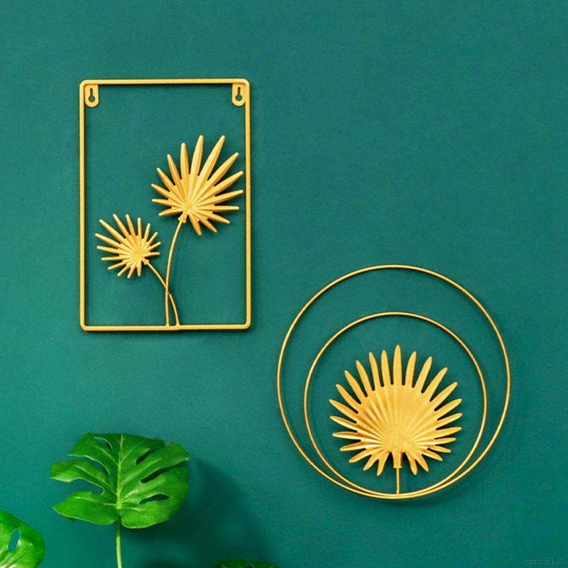 Phụ kiện treo tường trang trí bên trong nhà cửa thiết kế họa tiết chiếc lá bằng sắt x