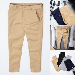 Quần Kaki dài Mengo Fabric Vàng Kem Co Giản Tốt