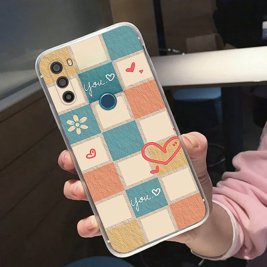 Ốp Vsmart Active 3 caro trái tim cá tính, thời trang siêu đẹp, siêu phong cách