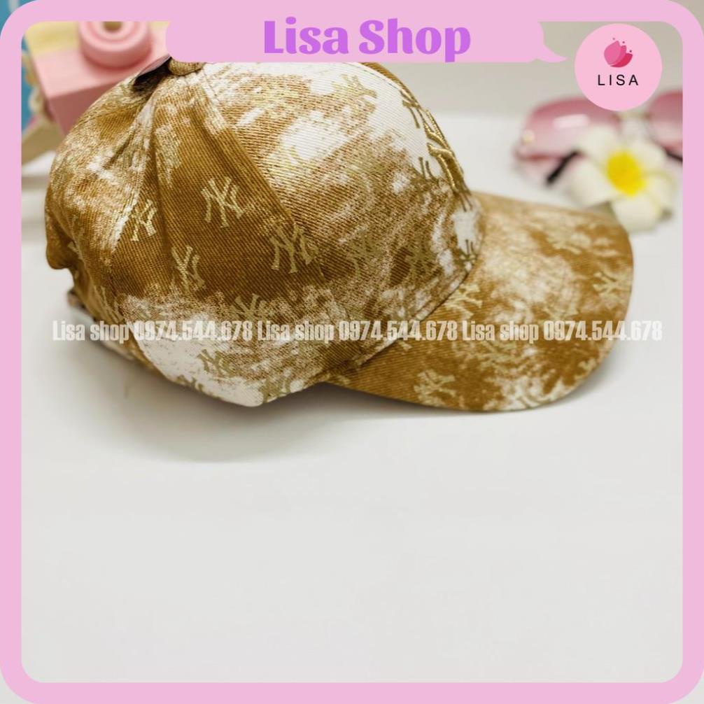 [HOTTREND- CAO CẤP] Mũ lưỡi trai, nón lưỡi trai thêu logo chữ, họa tiết loang cực phong cách cho nam, nữ Lisa, M36