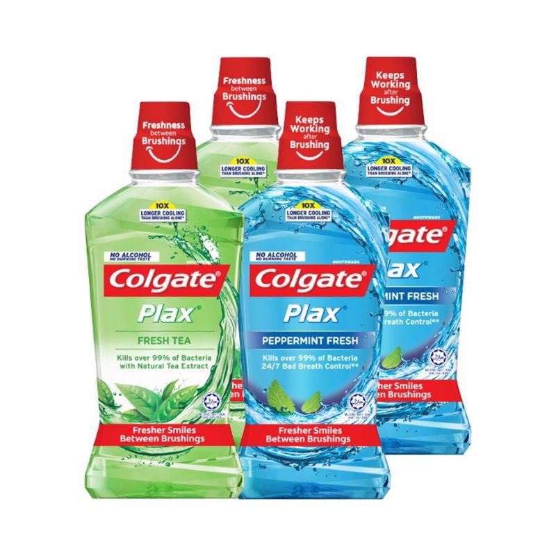 Nước súc miệng Colgate plax bạc hà/trà xanh 500ml(quý khách vui lòng mua 2 chai 1)