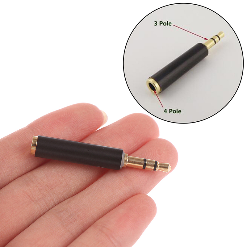 1pcs Giắc 3.5mm Stereo 3 Pole Male To 4 Pole 3 Ring Female