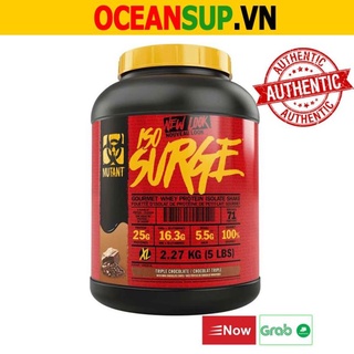 Whey Protein MUTANT ISO SURGE 5lbs (2.27kg) tinh khiết kết hợp giữa Whey Protein Hydrolyzed và Protein Isolate.