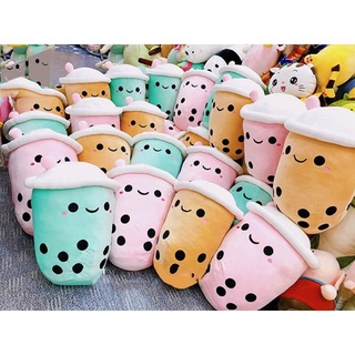 Gấu bông trà sữa khổng lồ gối ôm trà sữa giá cute rẻ để bàn đáng yêu size 40 - 70cm