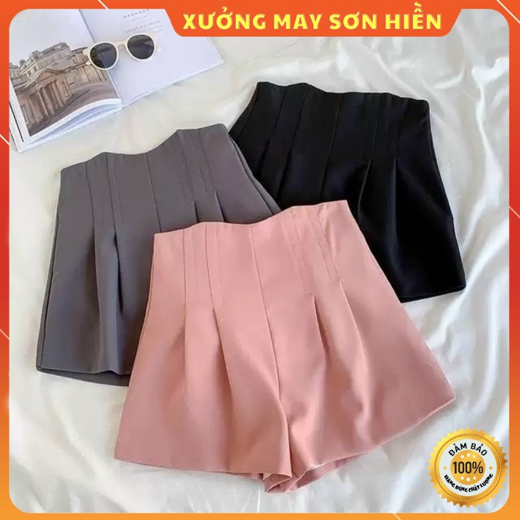 Quần short nữ lưng cao gen bụng [Hot Trend] Quần short cạp cao Xưởng may Sơn Hiền MS39