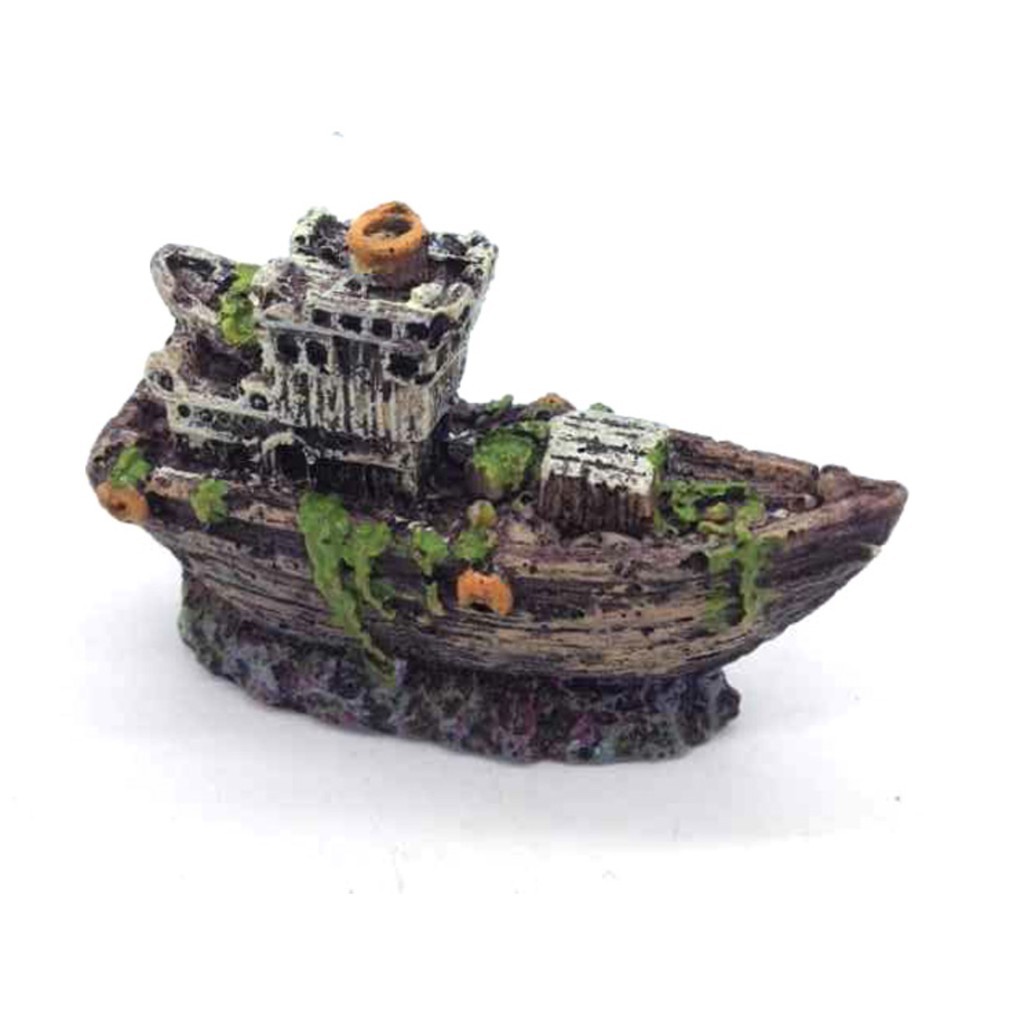Mô hình tàu đắm - Thuyền đắm - Trang trí bể cá - Trang trí hồ thủy sinh
