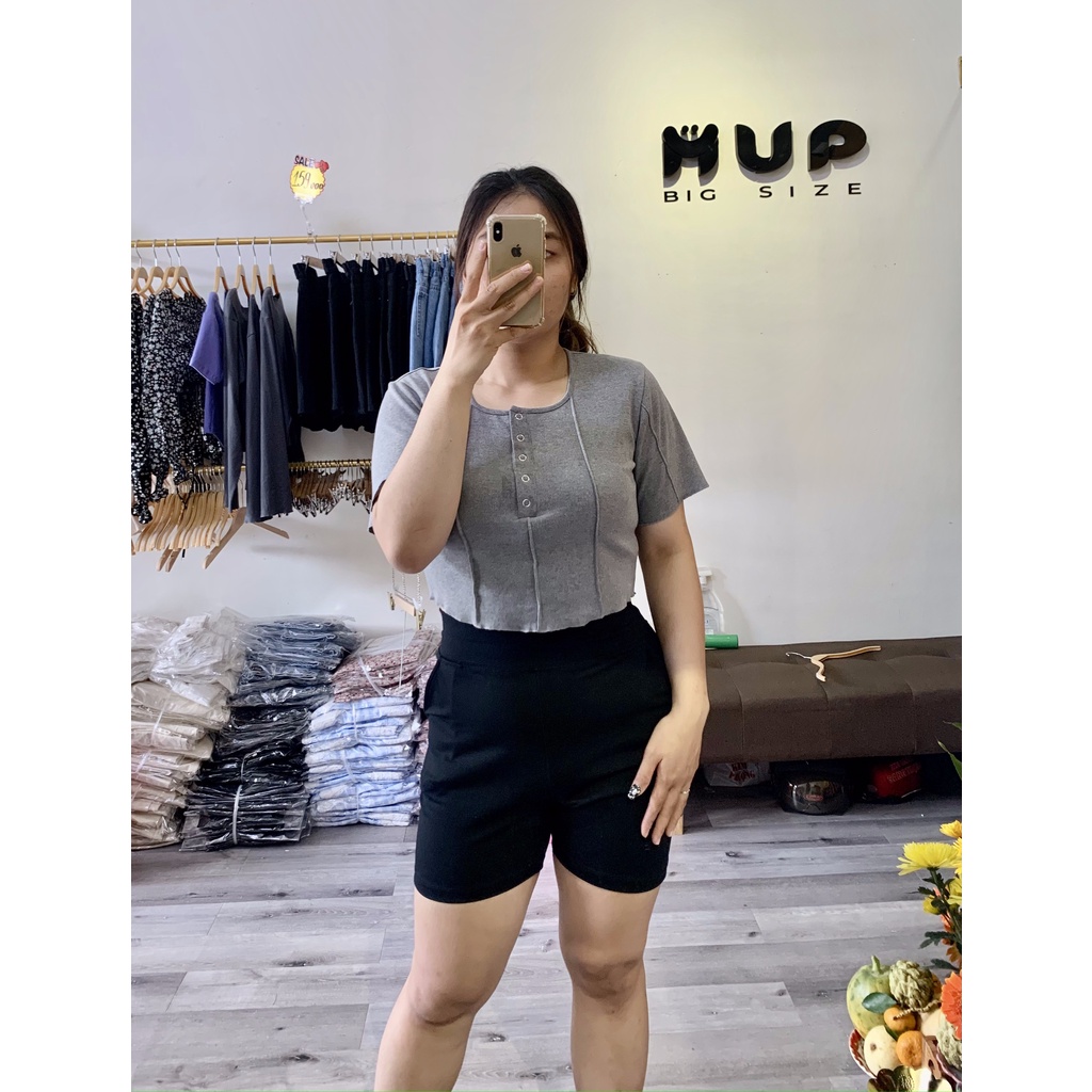 Quần legging bigsize thun cạp cao biker lửng ngố đồ mặc nhà dáng ôm bó lưng thun giá rẻ cao cấp MUP bigsize