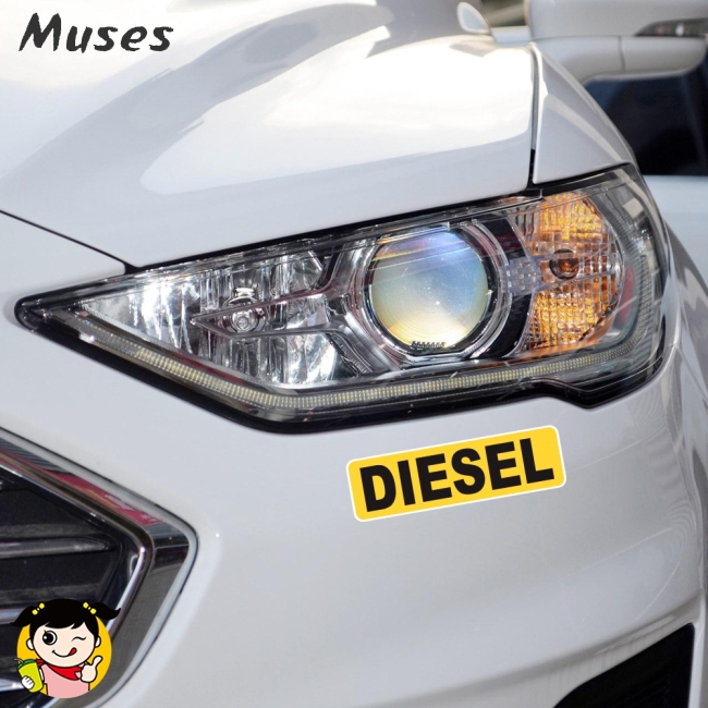 Set 2 nhãn dán phản quang hình chữ DIESEL dùng dán xe ô tô 10.6 * 3CM