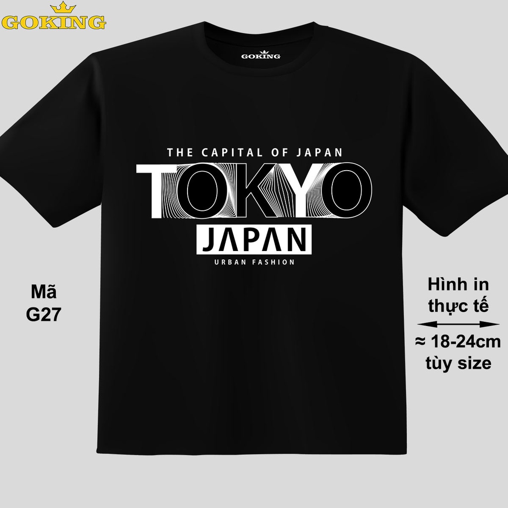 TOKYO JAPAN, mã G27. Áo thun trẻ em in chữ siêu đẹp. Áo phông thoát nhiệt Goking cho bé trai, bé gái