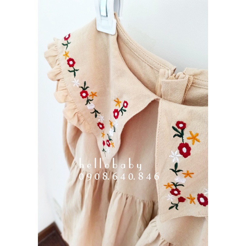 Váy đầm Beboong tay dài cổ nhọn