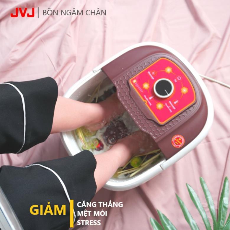 Bồn ngâm chân massage JVJ cao cấp - Chậu ngâm chân mát xa hồng ngoại JVJ