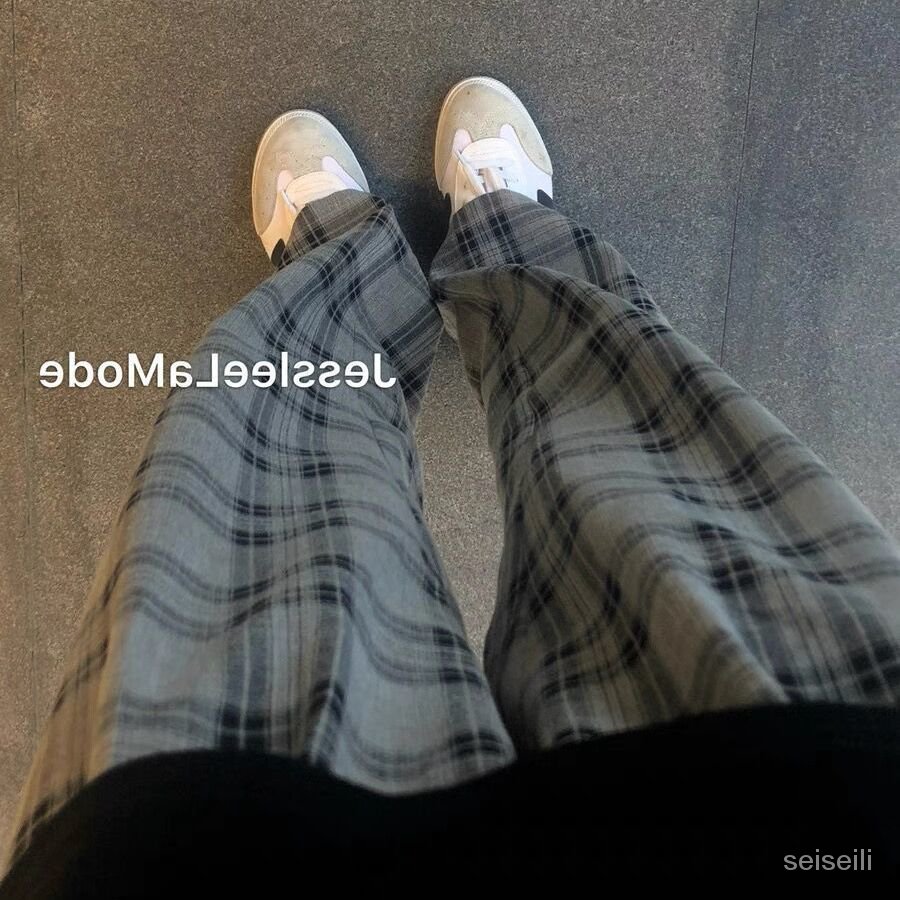【SEI Home】quần ống rộng lưng cao mỏng kẻ sọc thời trang xuân hè cho nam và nữ