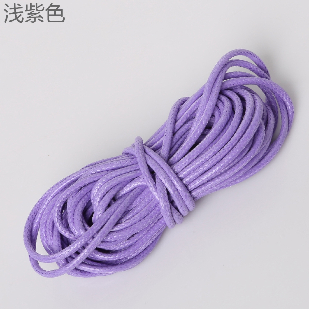 Cuộn dây polyester giả da 2mm nhiều màu chuyên dụng làm vòng đeo tay dây chuyền thủ công