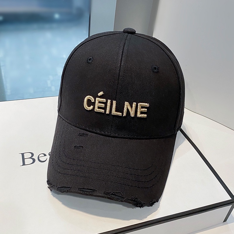 Mũ lưỡi trai rách ❤️ Nón thêu chữ CÉILNE phong cách Ulzzang form unisex nam nữ