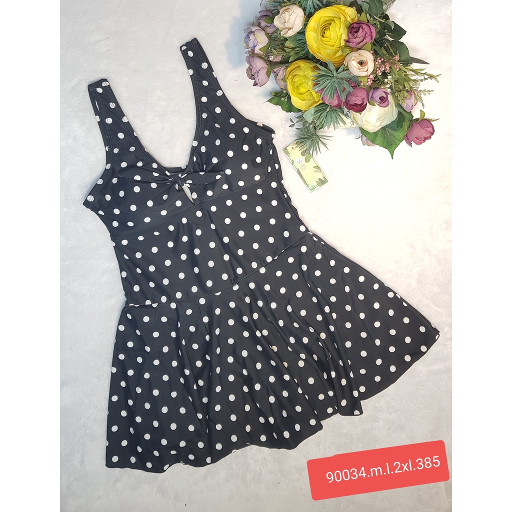 Váy bơi họa tiết tay ngắn có lót quần Lan Hạnh-90034