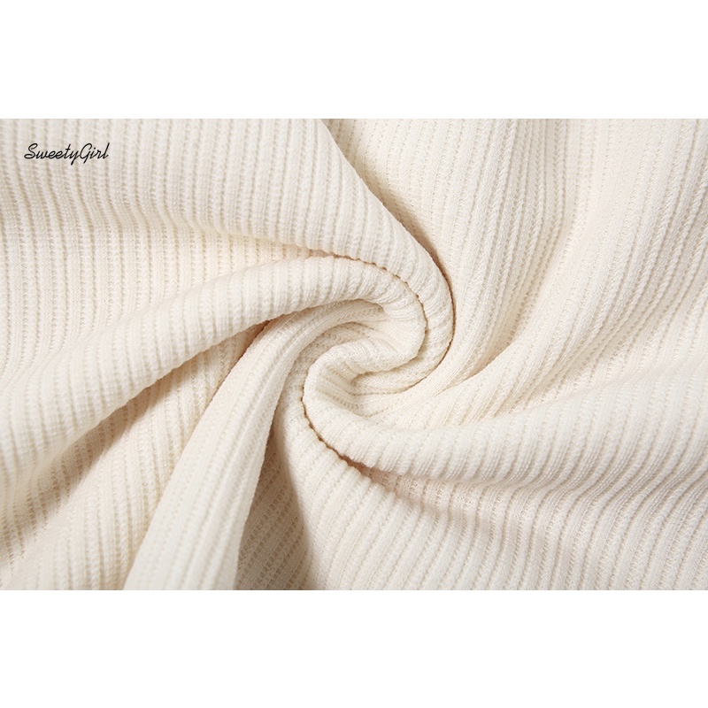 Áo Croptop Dài Tay Hai Mảnh Ôm Dáng Màu Sắc Đơn Giản Dành Cho Nữ