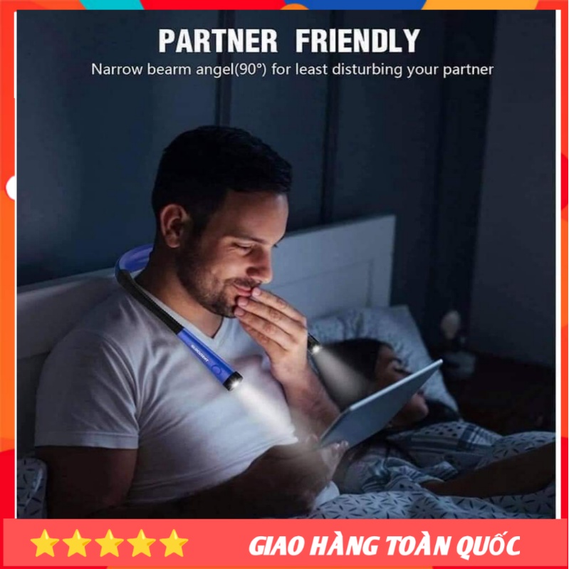 Đèn pin 2 đầu Glocusent, đọc sách báo, sạc 1 lần dùng 1 tuần - Nhập Đức
