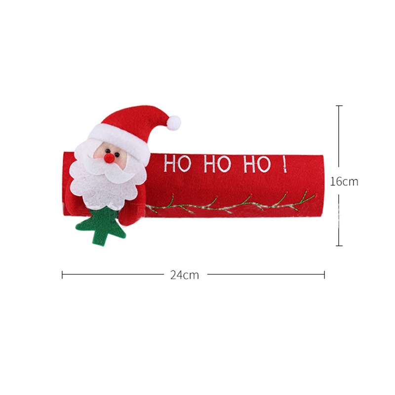 Set 2 vỏ bọc tay nắm cửa tủ lạnh/ lò vi sóng OSSAYI chống trượt họa tiết giáng sinh