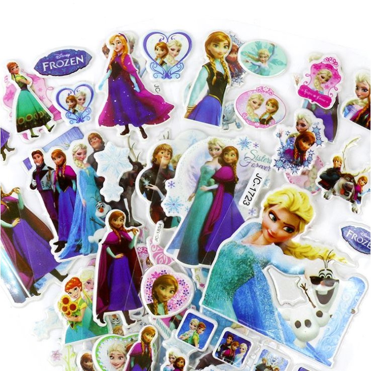Sticker Dán Trang Trí Hoạt Hình Công Chúa Băng Giá Elsa