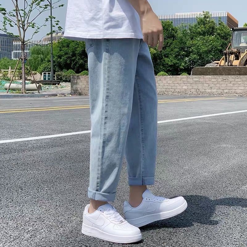Quần Jeans Dài Ống Rộng Phong Cách Hàn Quốc Dành Cho Nam