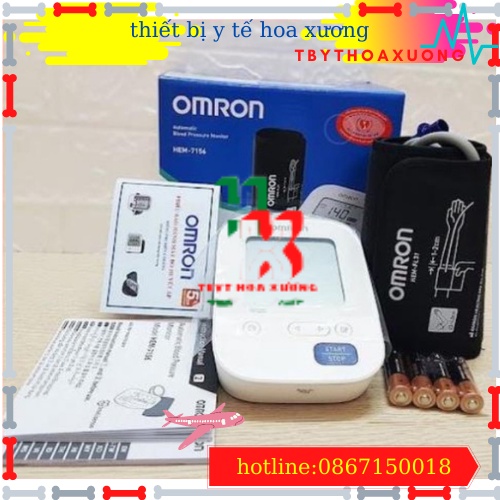 [Hàng Chính Hãng] Máy Đo Huyết Áp Bắp Tay Omron HEM 7156 - Nhập Khẩu Nhật Bản - Bảo Hành 5 Năm - Máy Đo Huyết Áp
