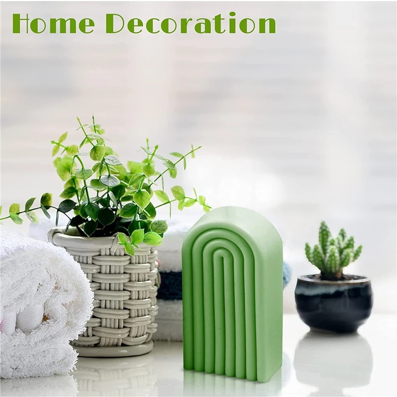 Khuôn Silicone Tạo Hình Làm Nến Thơm Hình Học 3D Diy