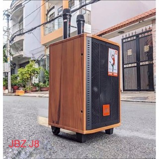 🔥🔥loa kéo di động jbz j8 bass 2.5- âm thanh nghe cực đã, tặng kèm 2micro không dây