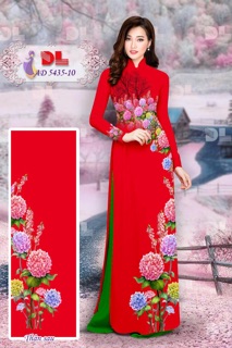Vải áo dài hoa tú cầu