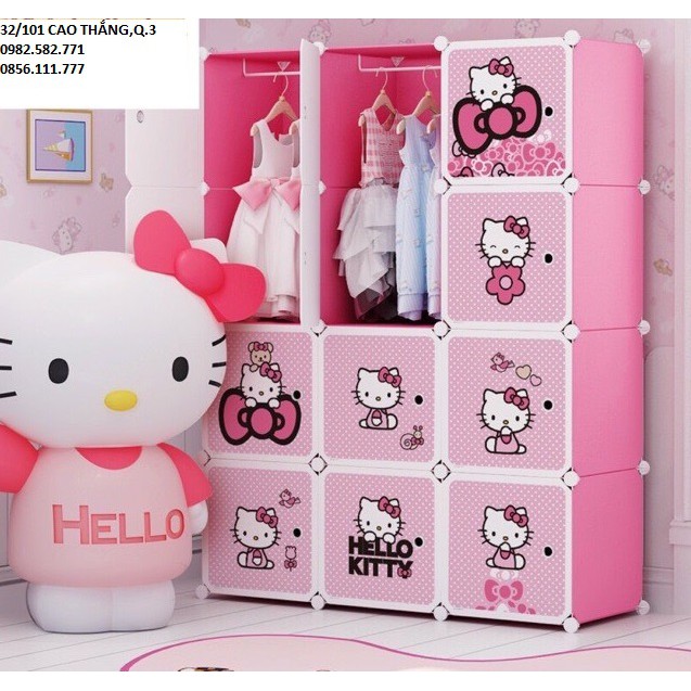 Tủ Nhựa Lắp Ghép Đăng Năng 12 ô .hình đecal sâu 37 và  47 cm ( chọn hình theo phân loại)