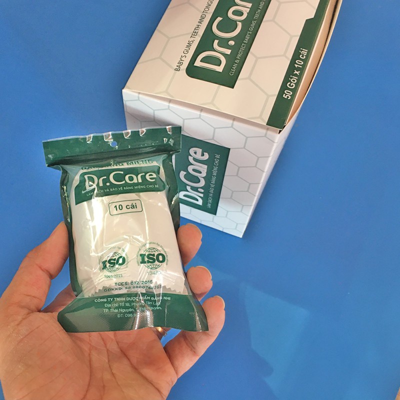 Gạc Rơ Lưỡi DR.CARE 10 Cái / Gói (Không Tẩm Sẵn Dung Dịch Rơ Lưỡi)