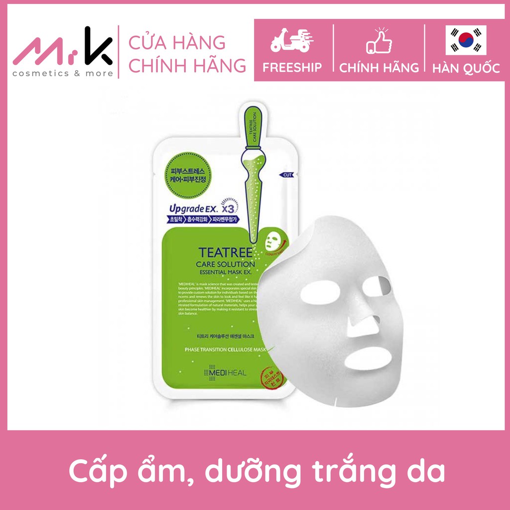 Mặt nạ chứa tinh chất trà xanh ngăn ngừa mụn Mediheal Teatree Care Solution Essential Mask EX. 24ml