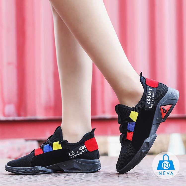 [ Mẫu Hot] Giày/ Sneaker nữ mix màu cá tính NEVA2540