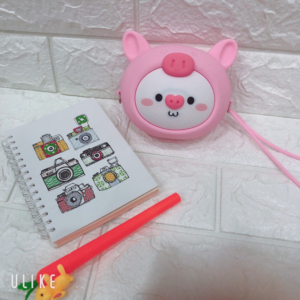 Túi Silicone Hình Động Vật Siêu Cute / cầm tay + đeo chéo/