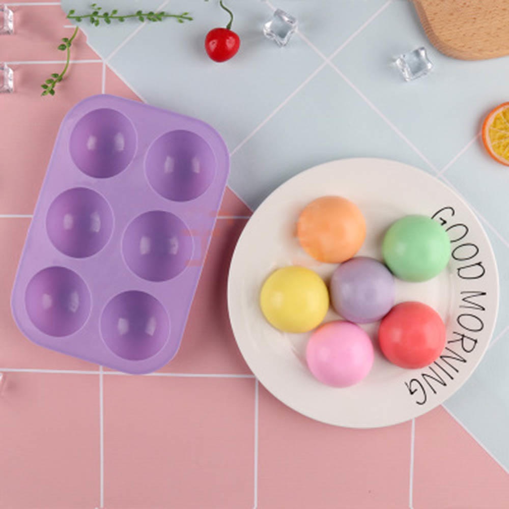 Khuôn silicone làm bánh tạo hình bán cầu tiện lợi dành cho nhà bếp