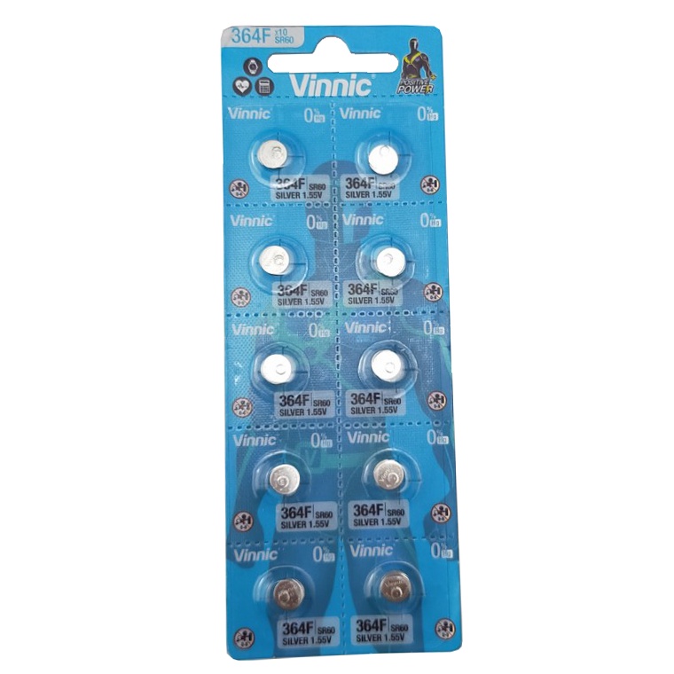 Pin đồng hồ oxit bạc Vinnic 364/ SR621SW / SR60 / 364F (Loại tốt - Giá theo số viên)