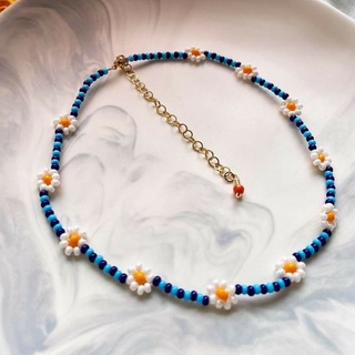 Vòng cổ, Vòng tay hạt cườm kết hoa trẻ trung năng động phong cách