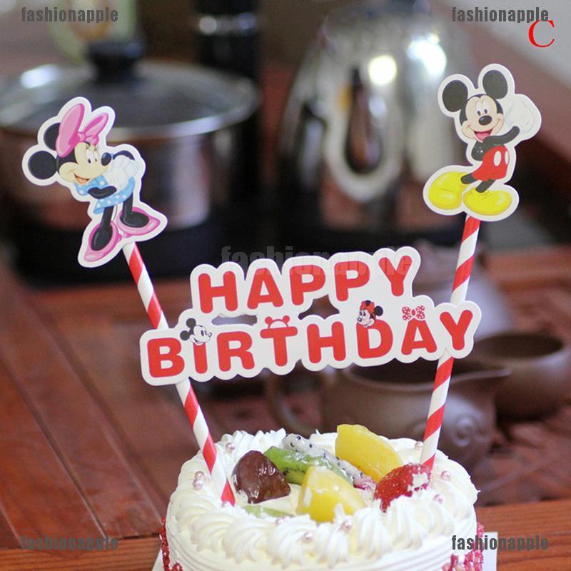 Bộ topper cắm bánh chữ Happy Birthday