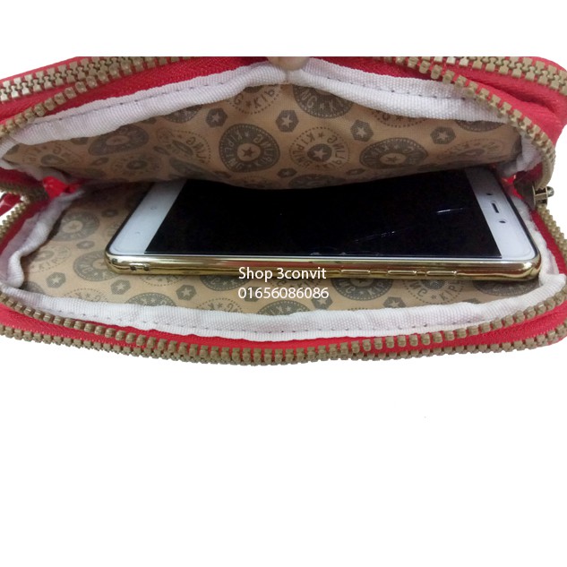 Ví cầm tay 3 ngăn Kipling size 20*10 cm | BigBuy360 - bigbuy360.vn