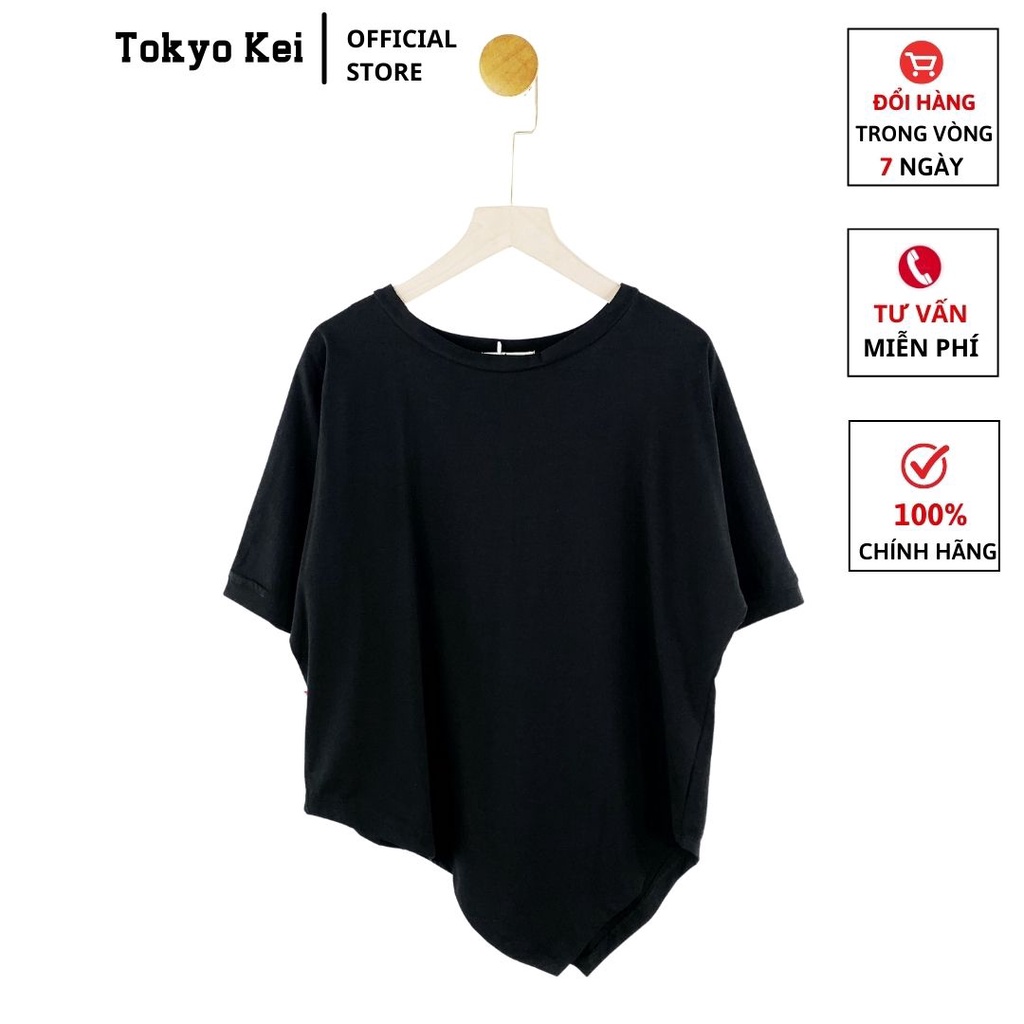 Áo Thun Cotton Vạt Lệch Tokyokei TAH39 Phong Cách Thời Trang Cá Tính