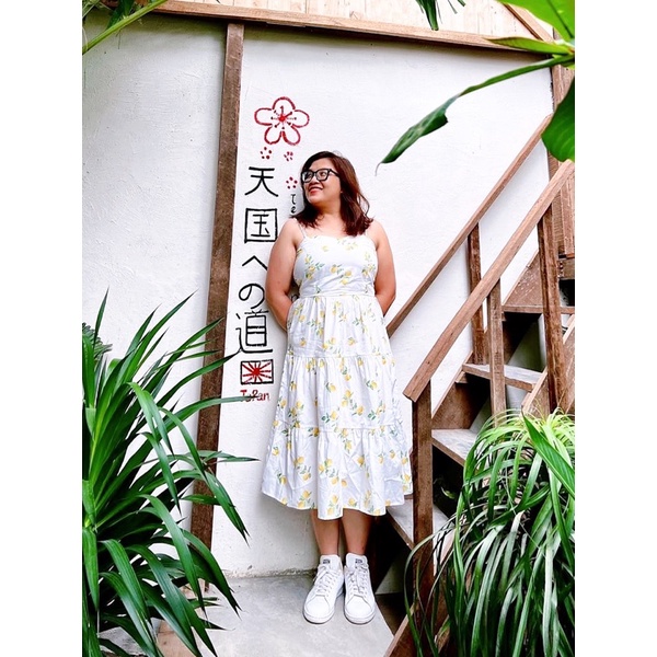 Đầm dây ba tầng in họa tiết, form xoè công chúa, lưng thun co giãn DOKESI  - Willow dress