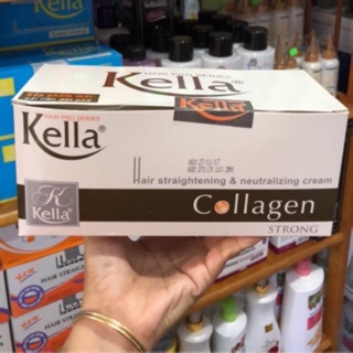 Kem duỗi tóc kella collagen strong 500mlx2
