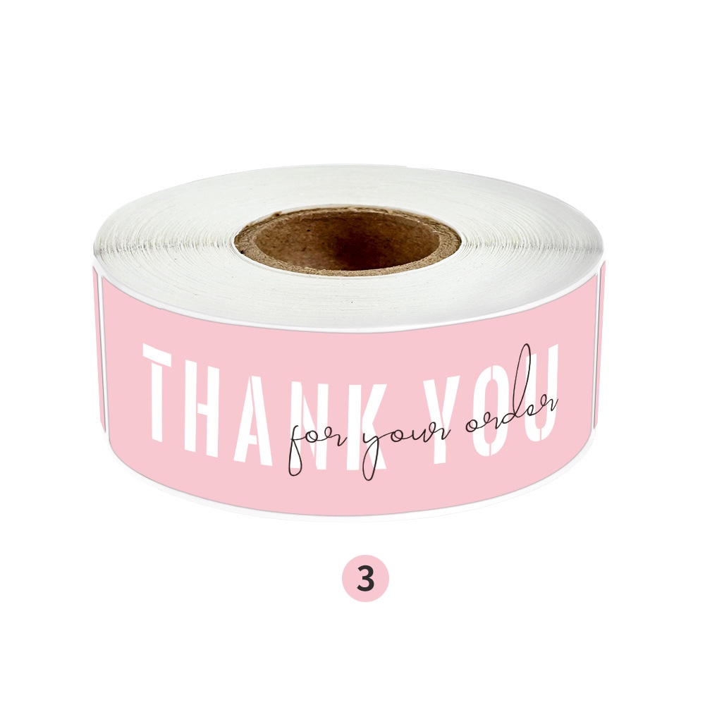 Cuộn 120 Nhãn Dán 7.5 * 2.5cm In Chữ Thank You Xinh Xắn