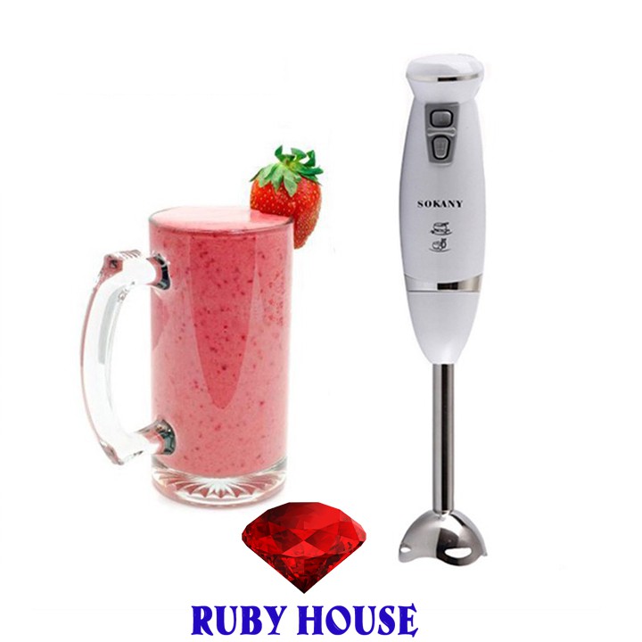 [BH 1 đổi 1]Máy xay đa năng Sokany HB250A CHÍNH HÃNG loại bé, Máy xay cầm tay cao cấp 2020-Ruby House