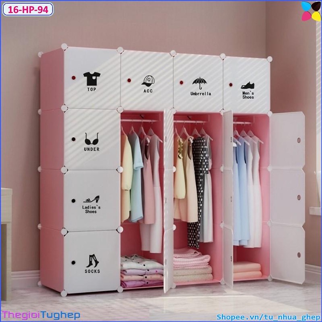 TỦ NHỰA LẮP GHÉP ĐA NĂNG 16 NGĂN