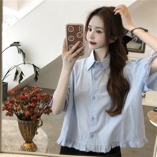 Áo croptop ngắn tay phong cách Hàn Quốc dành cho nữ