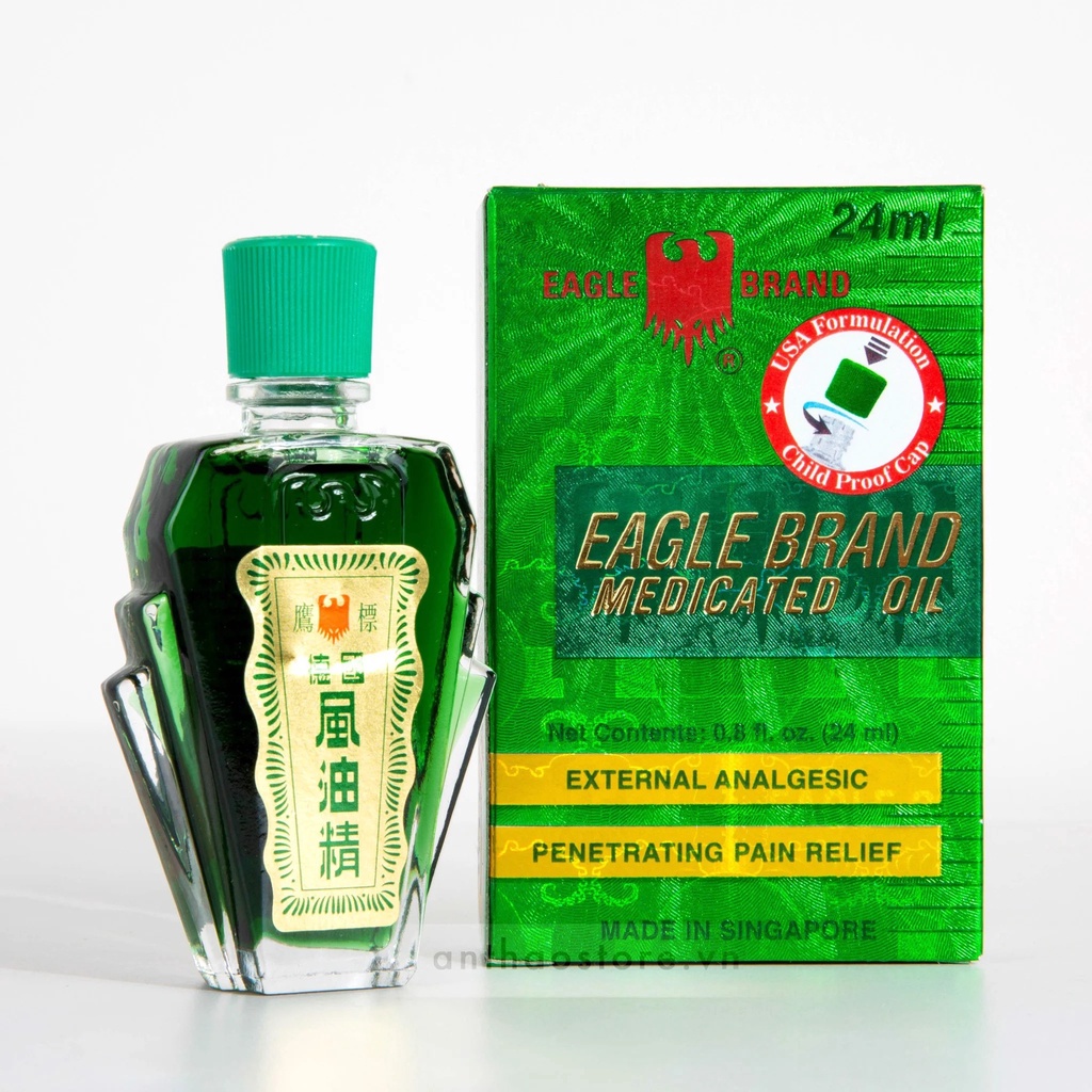 Dầu Gió Con Ó Eagle Brand Medicated Oil Chai 24ml NHẬP ÚC