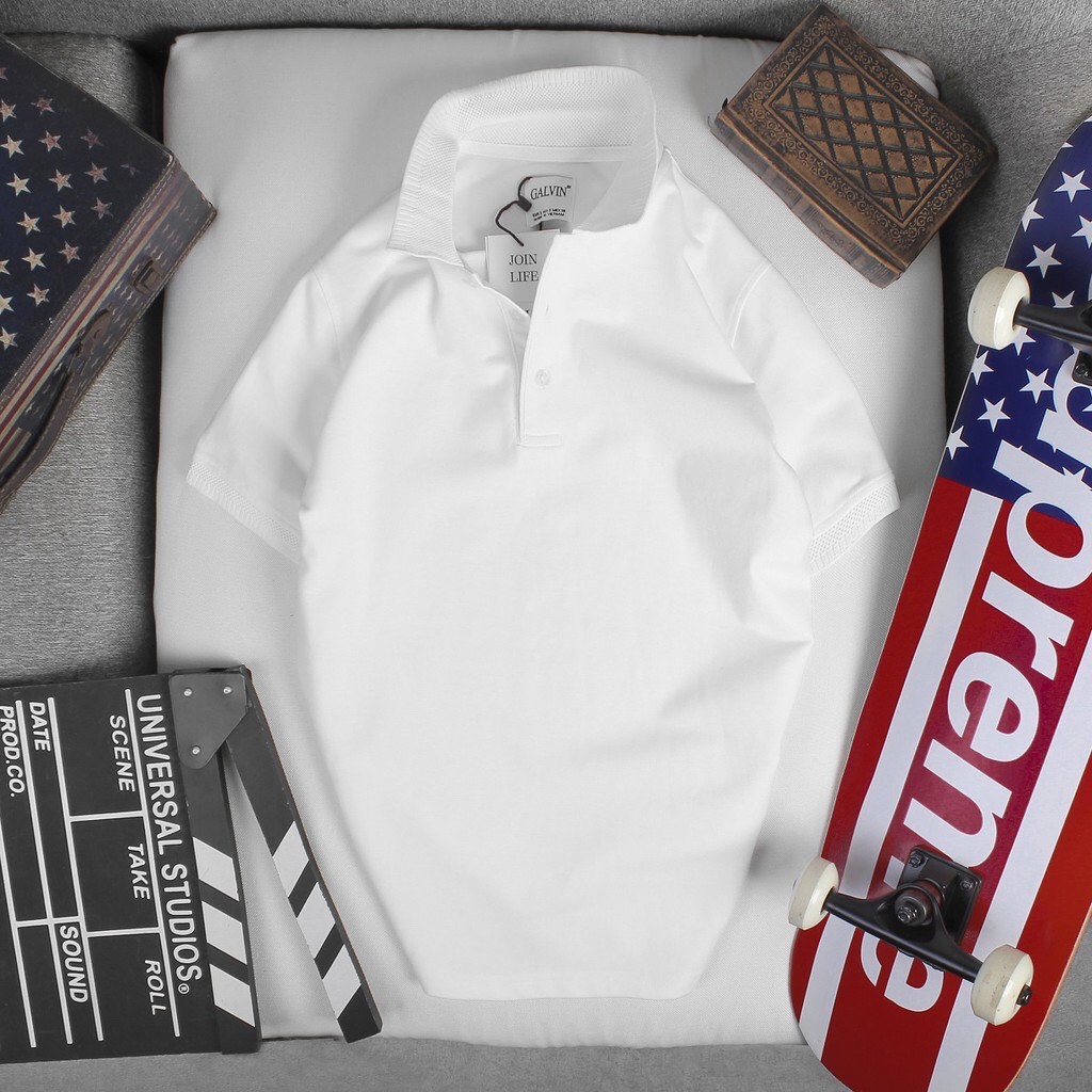 Áo polo nam Galvin cổ dệt bo len,áo thun nam có cổ tay lỡ công sở | BigBuy360 - bigbuy360.vn