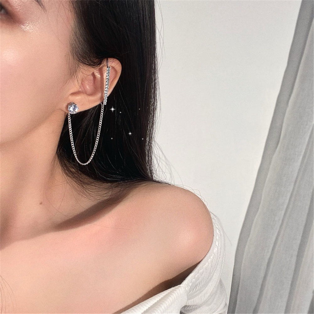 Khuyên tai dạng chuỗi dài phong cách Hàn Quốc dành cho nữ