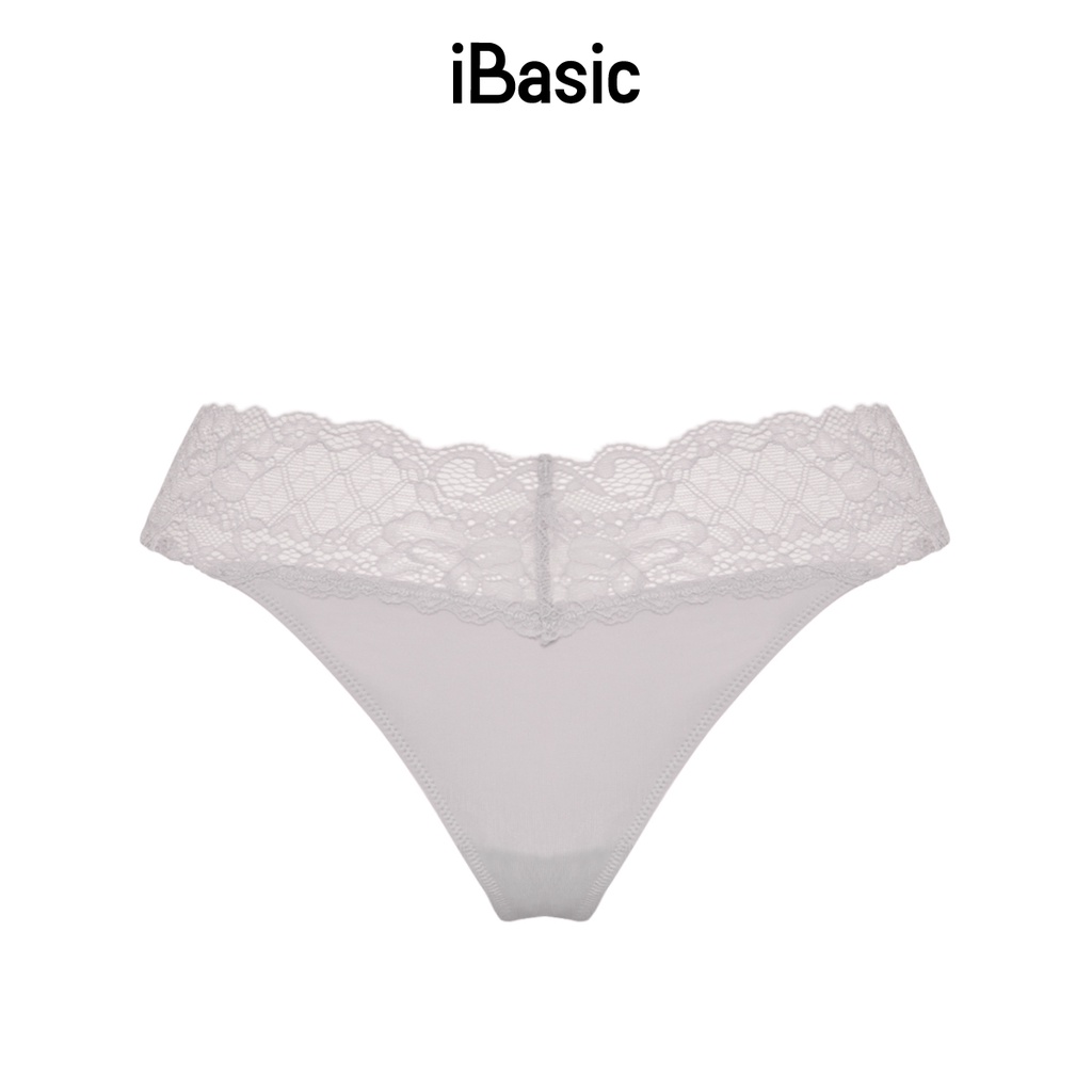 Quần lót nữ lọt khe thun lạnh phối ren iBasic PANW141