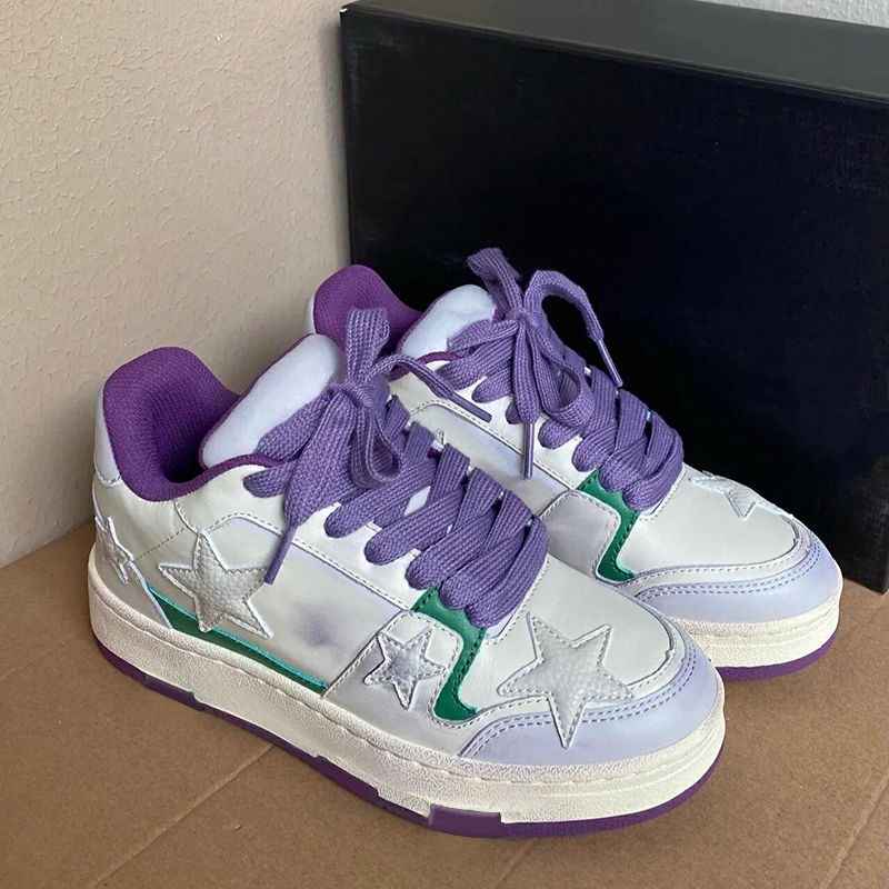 Spring 2022 new national fashion niche all-match low-top white shoes star casual skate shoes for women ins fashion BhQ3